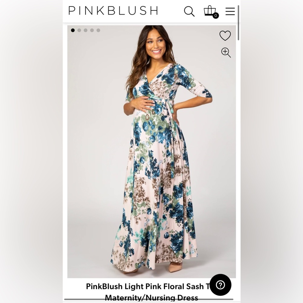 Pinkblush foral maxi dress, size small